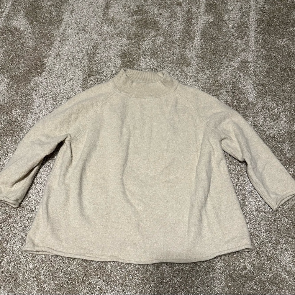 Eileen Fisher Beige Knit Sweater